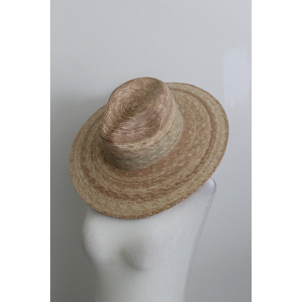Scala Handmade‎ Mexican Palm Straw Sun Hat Tan Wide Brim Rancher One Size O/S